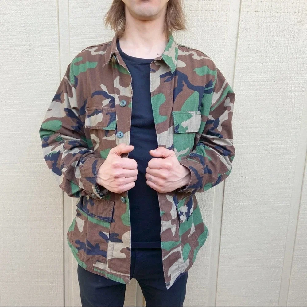 Propper Woodland Camo Military Field Jacket - Green/Brown/Black